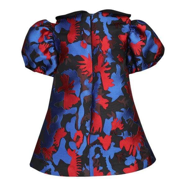 MULTICOLOUR DAMASK DRESS