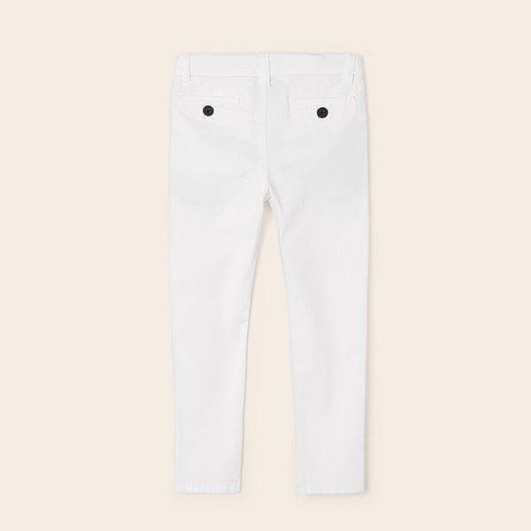 WHITE TWILL BASIC TROUSER