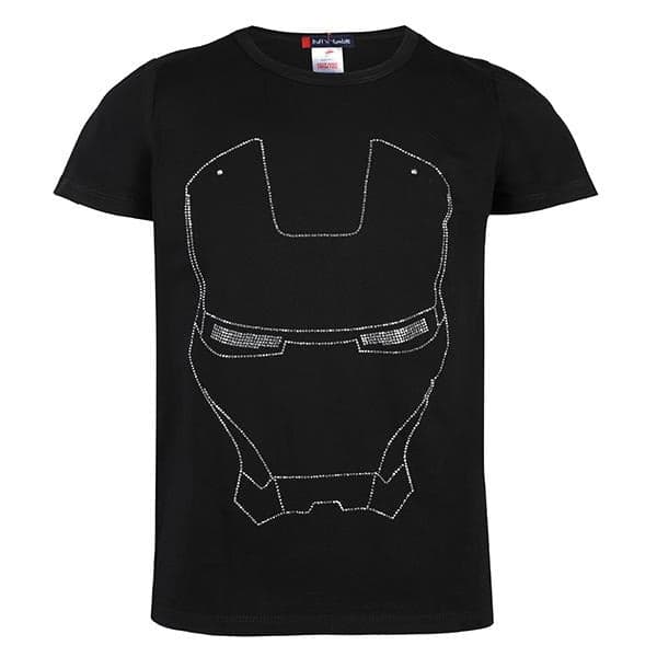 BLACK IRON MAN DIAMANTE TEE