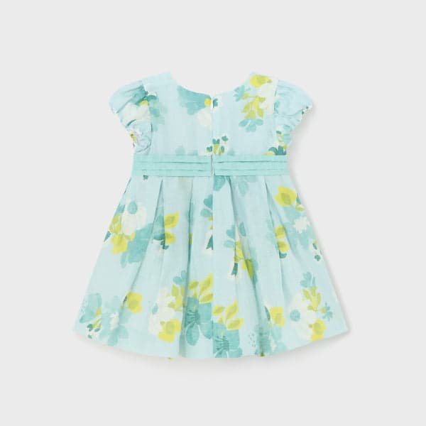 GREEN FLORAL PATTERN DRESS