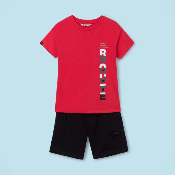 RED S/S BOYS SET