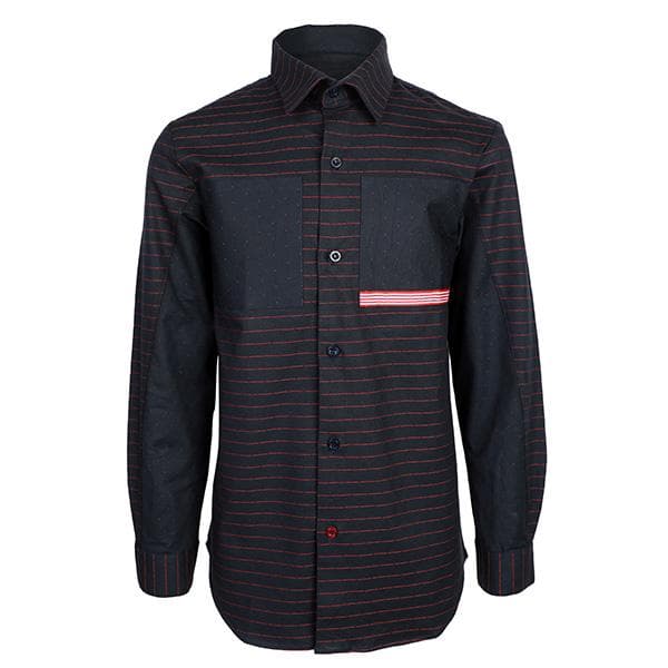 BLUE L/S STRIPED SHIRT