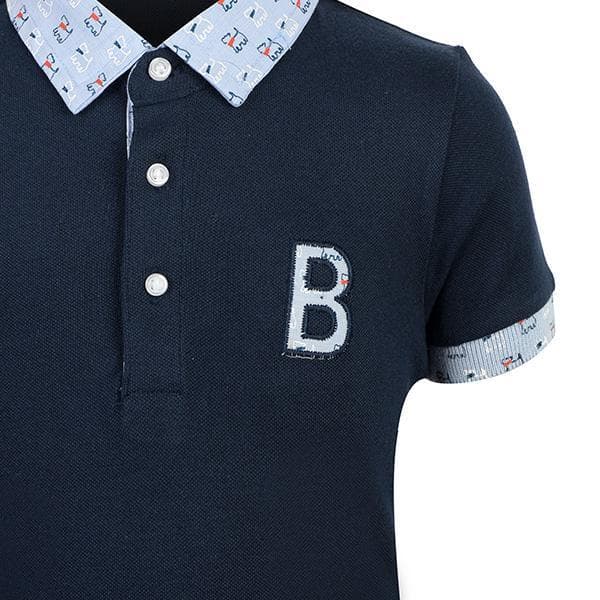 NAVY S/S PIQUE POLO