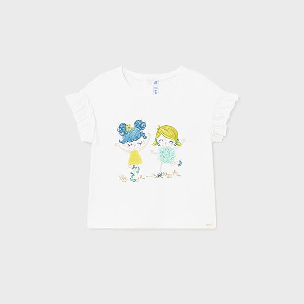 WHITE BLOUSE WITH GRAPHIC