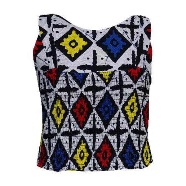 MULTICOLOUR ANKARA BLOUSE