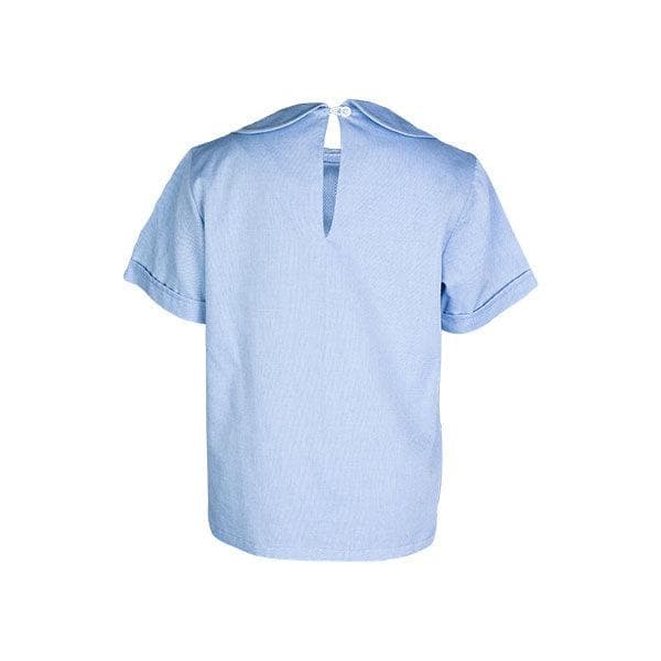BLUE 2-IN-1 S/S CHARTER HOUSE PETERPAN BLOUSE