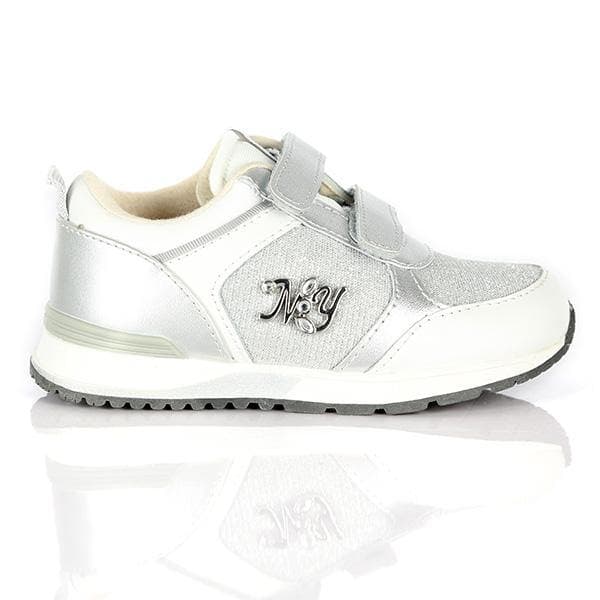 SILVER SPARKLY VELCRO SNEAKERS