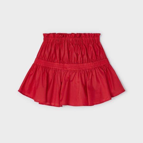 RED PLEATED SKIRT