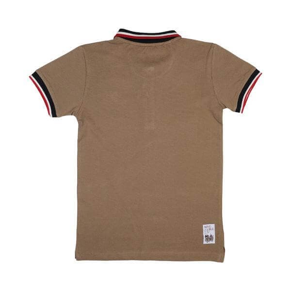 BROWN S/S POLO T SHIRT