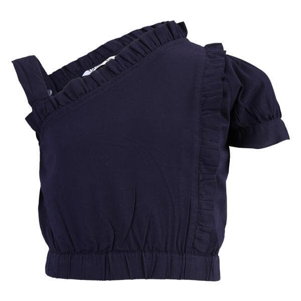 NAVY ONE SLEEVE BLOUSE