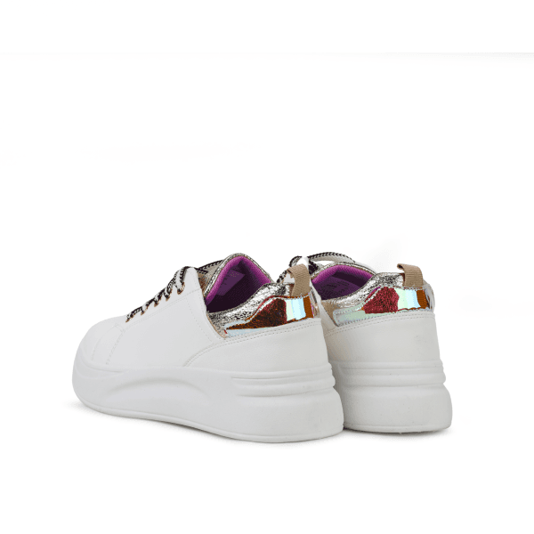 WHITE/GOLD SNAEKERS