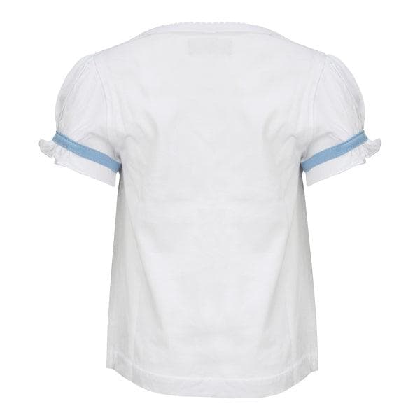 WHITE S/S GRAPHIC TOP