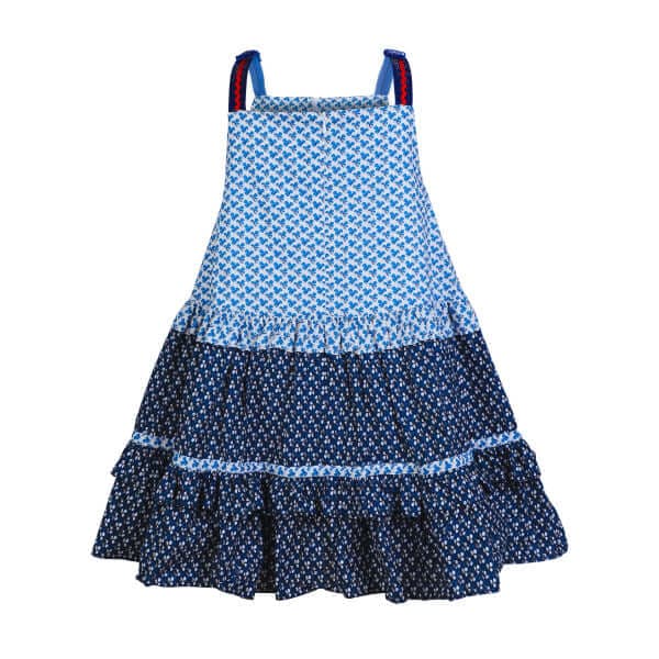 MULTICOLOUR SLEEVELESS FLORAL ALINE DRESS