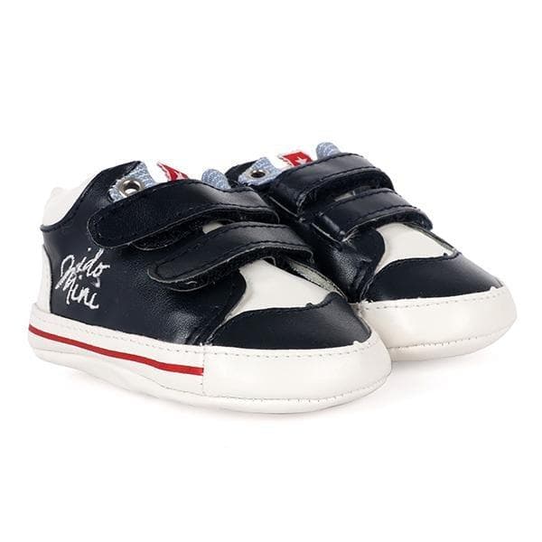 NAVY AND WHITE VELCRO TRAINERS