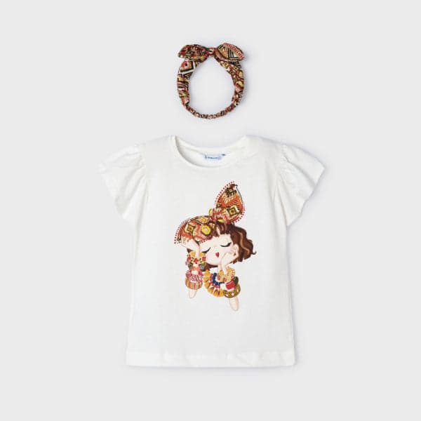 WHITE BLOUSE W/ HAIRBOW
