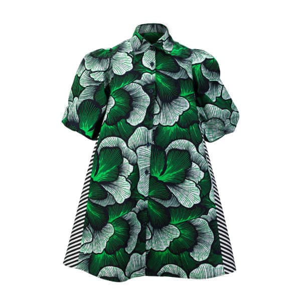 GREEN ANKARA DRESS