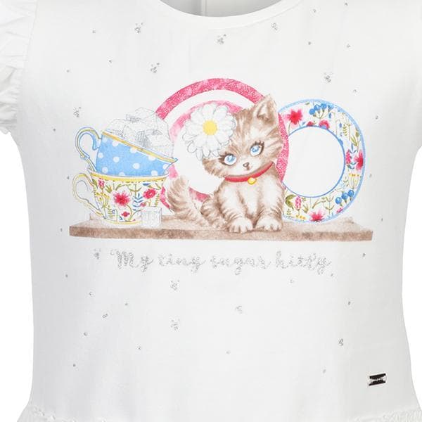 WHITE S/S KITTY T-SHIRT