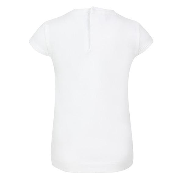 WHITE S/S SUNFLOWER PRINT TEE