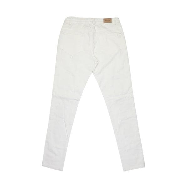 OFFWHITE TWILL RIPPED PANTS
