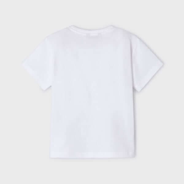 WHITE S/S ROUND NECK TSHIRT