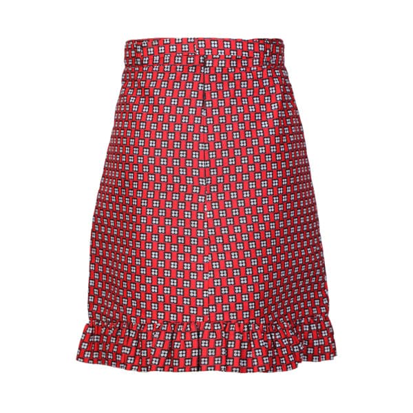NAVY BLOUSE AND MULTICOLOUR ANKARA SKIRT SET