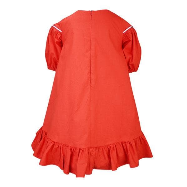 RED  SWING DRESS WITH HAIR BOW