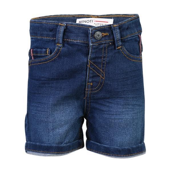 DARK BLUE KNITTED DENIM SHORT