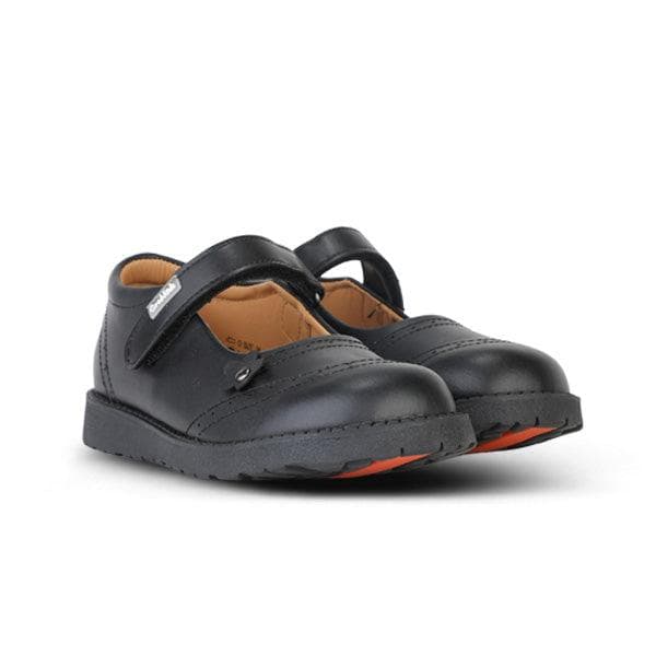 BLACK VELCRO GIRLS SCHOOL SHOES