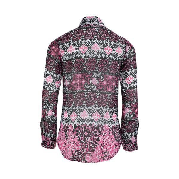 PURPLE L/S CHIFFON BLOUSE SHIRT
