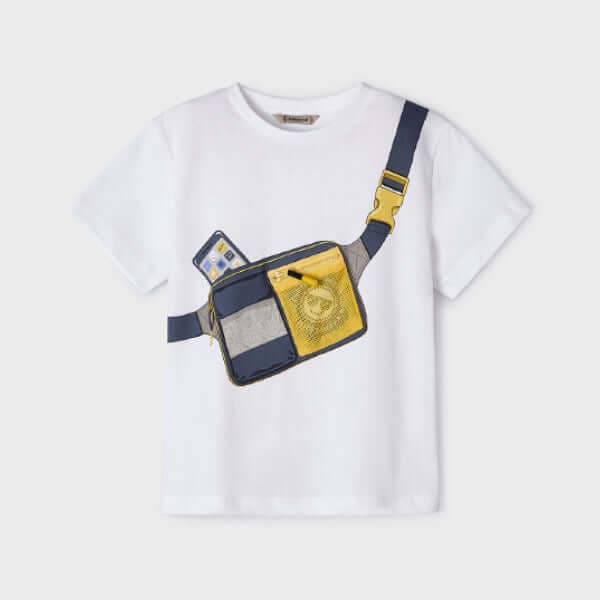 WHITE S/S ROUND NECK TSHIRT