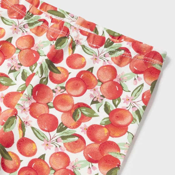 WHITE/ORANGE LEGGINGS