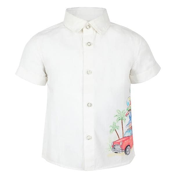 WHITE S/S GRAPHIC SHIRT