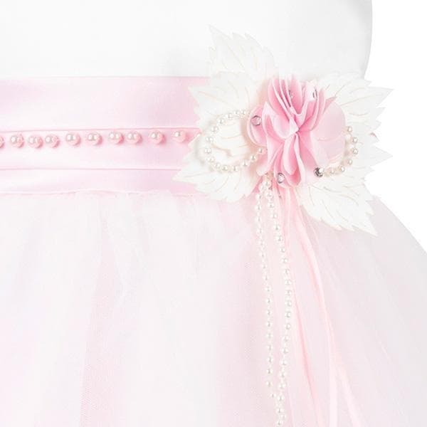 PINK LACE HEM BALL DRESS