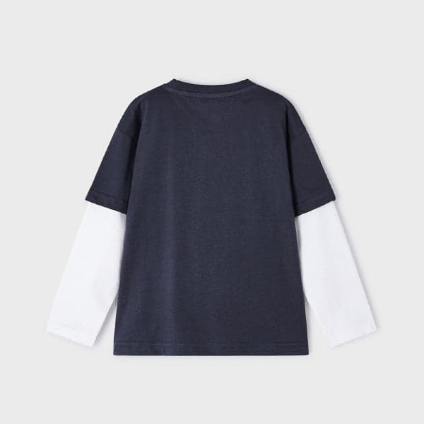 NAVY BLUE L/S ROUND NECK TSHIRT