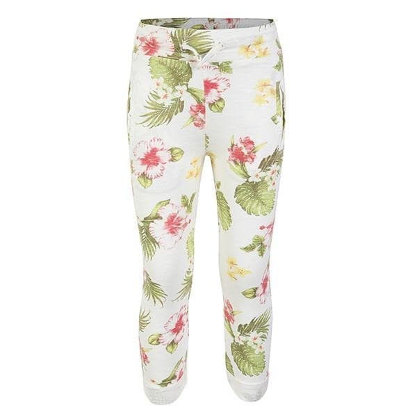 WHITE FLORAL DESIGNED PANTS Image
