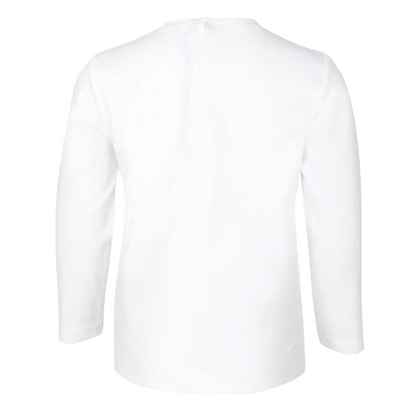 WHITE L/S FLORAL PRINT T-SHIRT