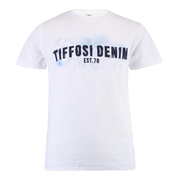 WHITE S/S PRINT TSHIRT