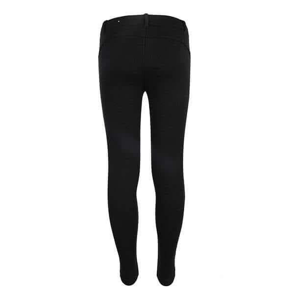 BLACK KNIT LONG PANTS