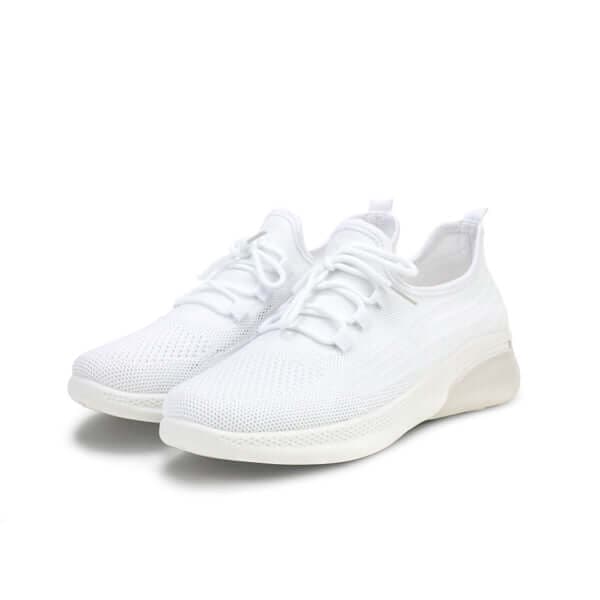 WHITE LACE UP SNEAKERS