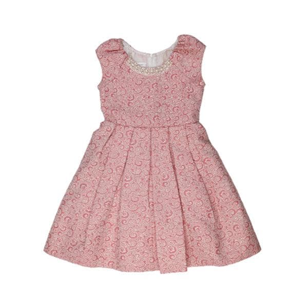 CORAL JACQUARD DRESS
