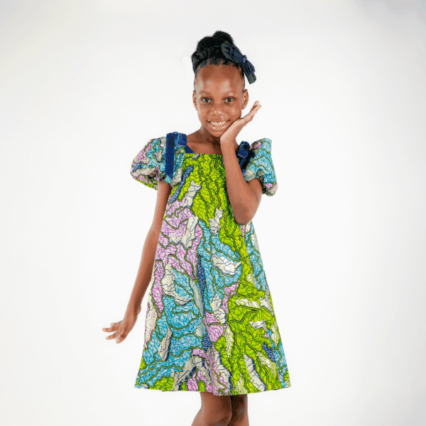MULTICOLOUR ANKARA A-LINE DRESS