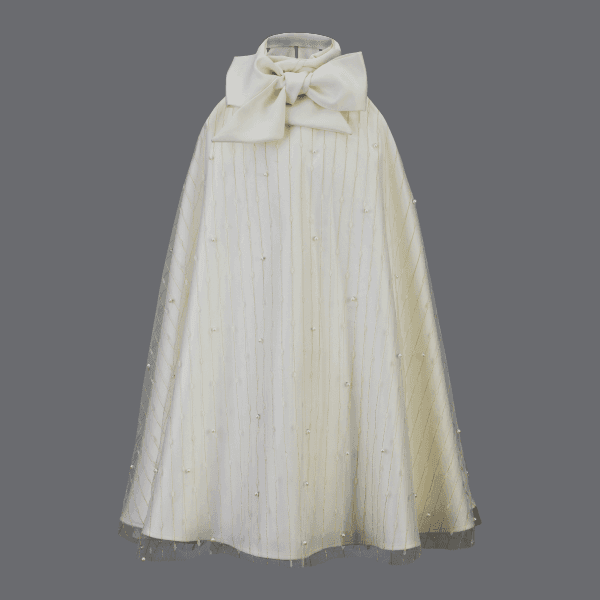 BEADED TULLE SLEEVELESS SWING DRESS