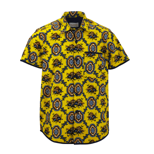YELLOW ANKARA S/S SHIRT