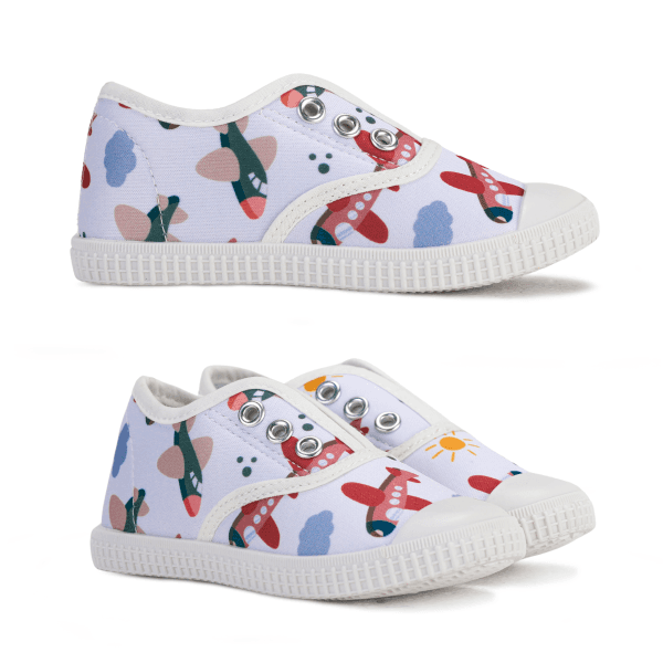 WHITE GEOMETRIC SNEAKERS