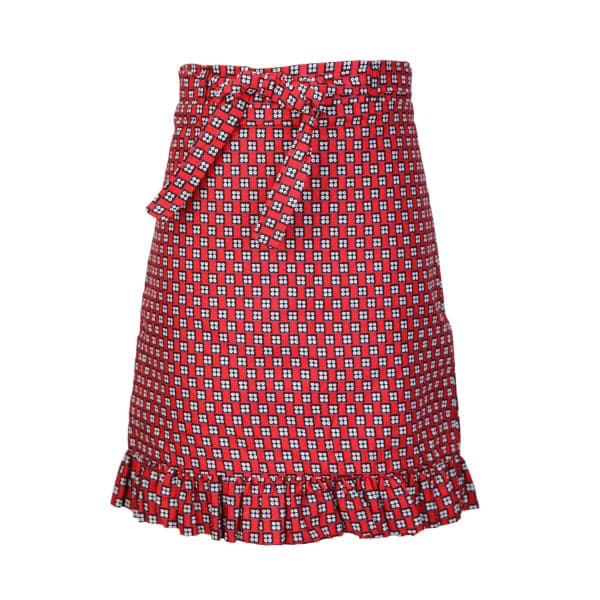 NAVY BLOUSE AND MULTICOLOUR ANKARA SKIRT SET