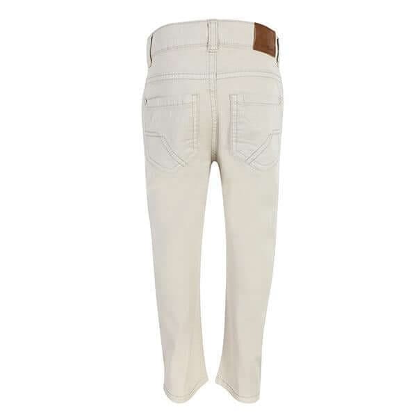 BEIGE SLIM FIT SERGE PANTS
