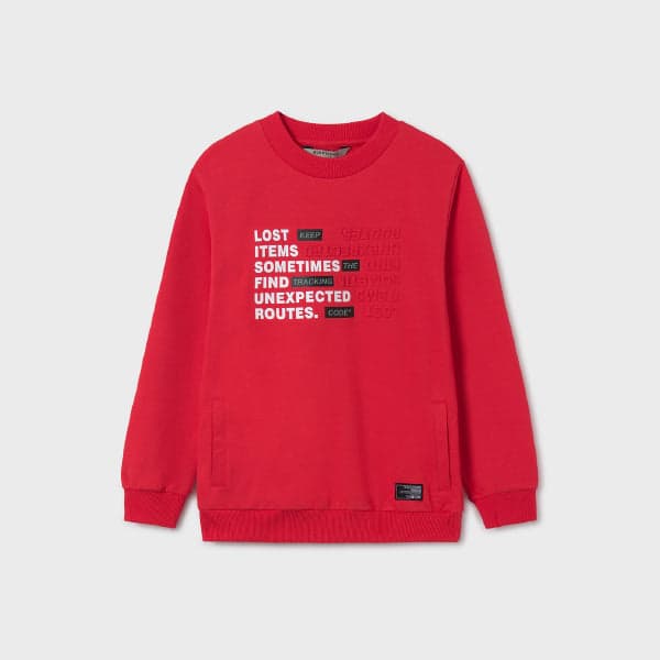RED L/S PULLOVER