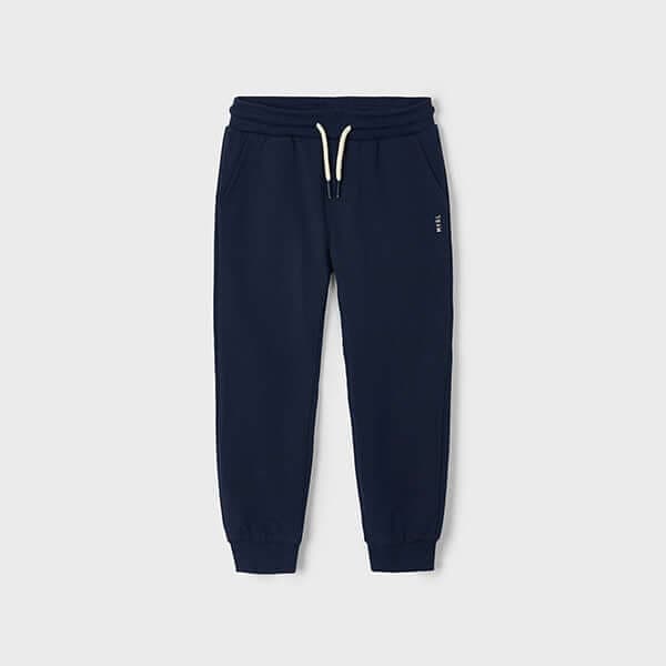 NAVY BLUE CUFFED FLEECE JOGGERS