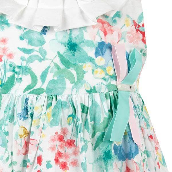 AQUA FLORAL DRESS