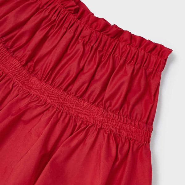 RED PLEATED SKIRT
